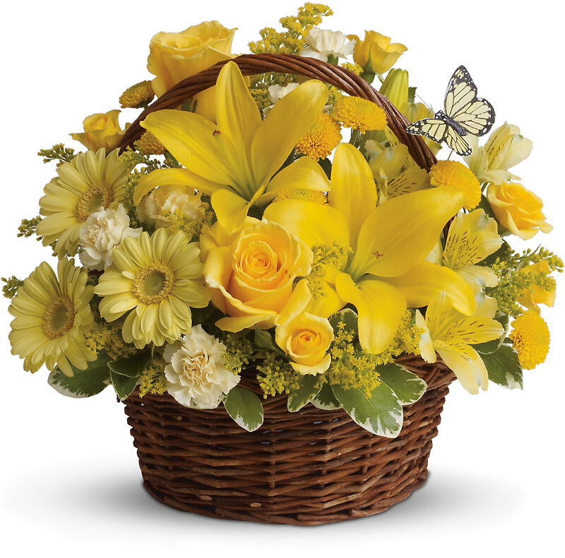 Basket Full of Wishes arranged by a florist in Glendora, NJ Aversa's