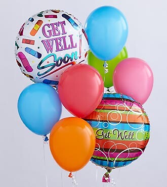 The Get Well Balloon Bunch