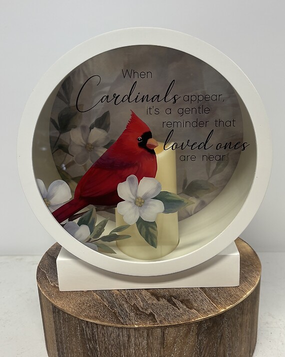Cardinal Shadow Box Lantern