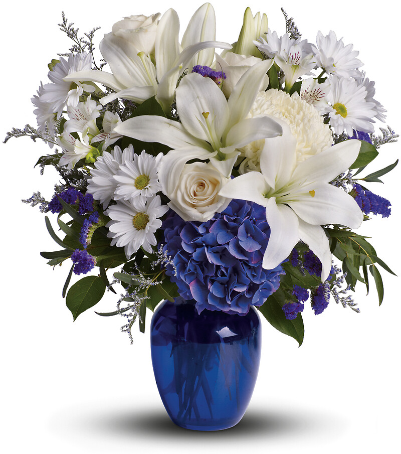 Beautiful in Blue arranged by a florist in Glendora, NJ Aversa's