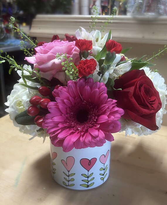 Hearts and Flowers Cylinder